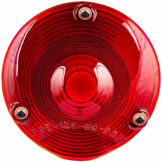 8 Inch 4 1/ Glass Classic Rnd Style Lens - Red