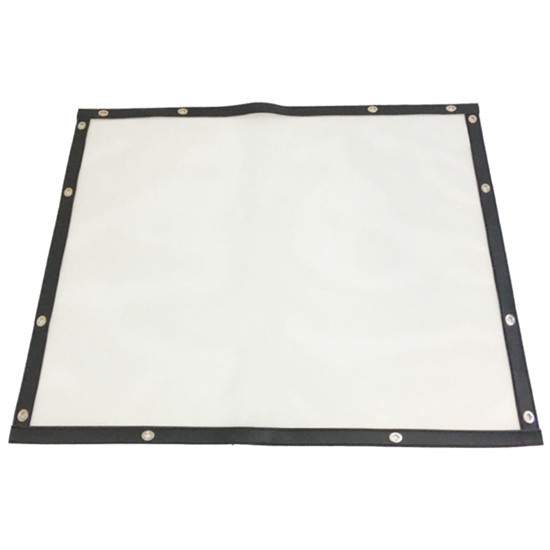 Plain White Mesh Bug Screen With Black Vinyl Trim For Mack Ch, Cl