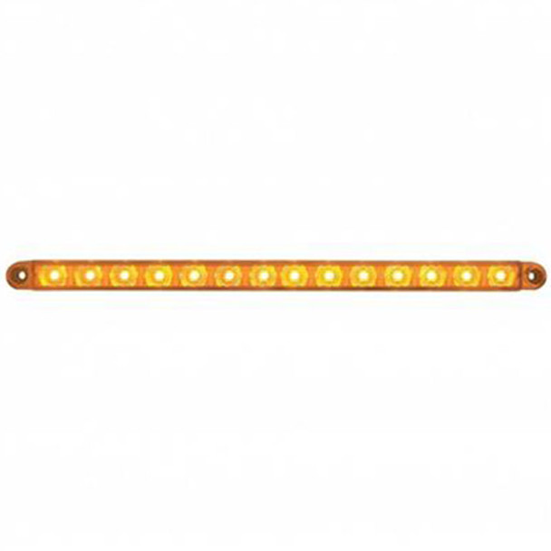 14 LED 12 Inch Sequential Auxiliary Light Bar - Amber LED / Amber Lens