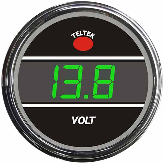 Digital Volt Meter Smart Gauge With Green Display For Kenworth And Peterbilt 2006-Newer