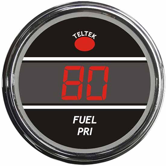 Digital Primary Fuel Level Smart Gauge With Red Display For Kenworth And Peterbilt 2006-Newer