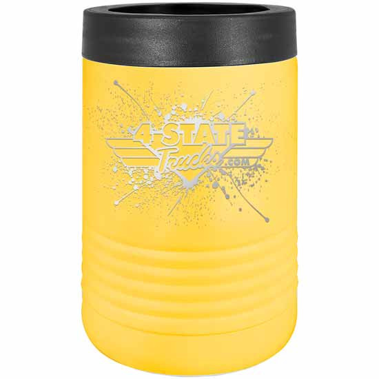 4 State Trucks Stainless Steel Beverage Holder / Tumbler With Screw Off Rubber Top - Yellow