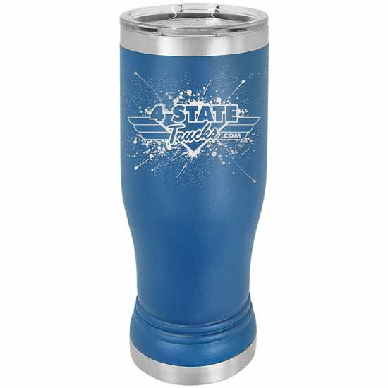 4 State Trucks 14 Oz Stainless Steel Pilsner Tumbler With Lid - Royal Blue