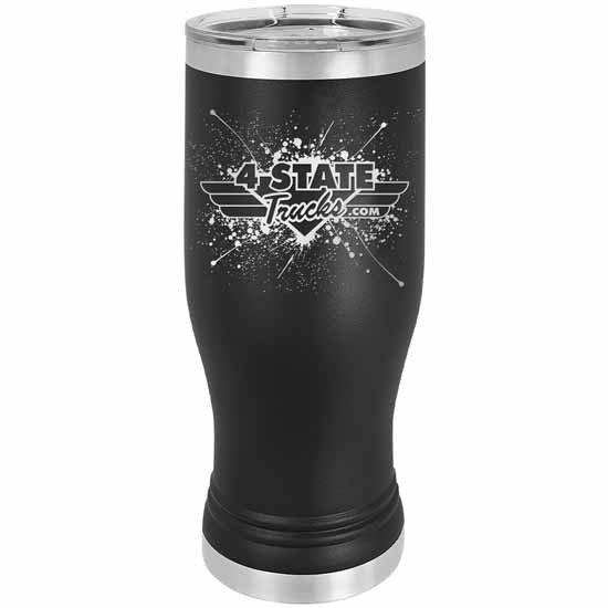 4 State Trucks 20 Oz Stainless Steel Pilsner Tumbler With Lid - Black