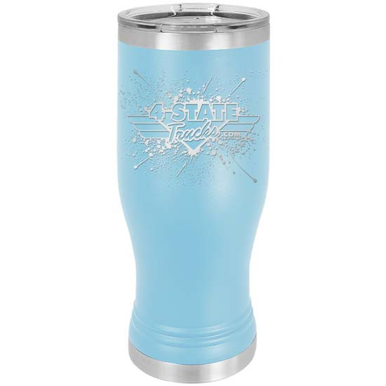 4 State Trucks 20 Oz Stainless Steel Pilsner Tumbler With Lid - Light Blue
