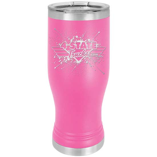 4 State Trucks 20 Oz Stainless Steel Pilsner Tumbler With Lid - Pink