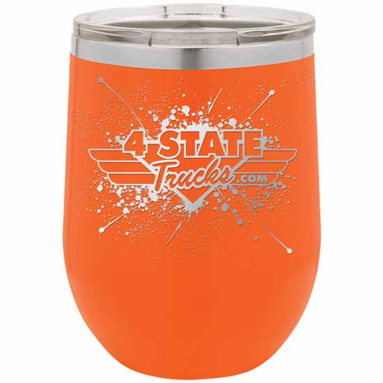 4 State Trucks 12 Oz Stainless Steel Tumbler With Lid - Orange