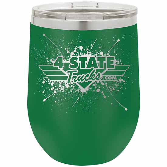 4 State Trucks 12 Oz Stainless Steel Tumbler With Lid - Green