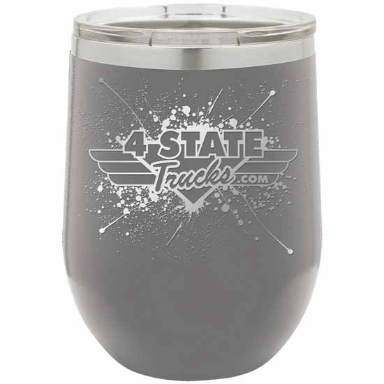 4 State Trucks 12 Oz Stainless Steel Tumbler With Lid - Dark Gray
