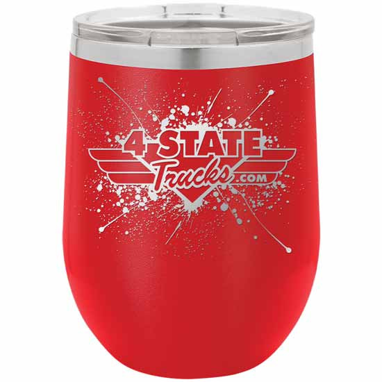 4 State Trucks 12 Oz Stainless Steel Tumbler With Lid - Red