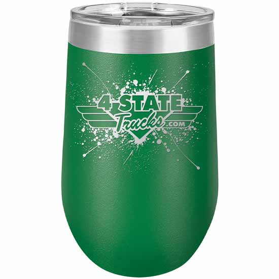 4 State Trucks 16 Oz Stainless Steel Tumbler With Lid - Green