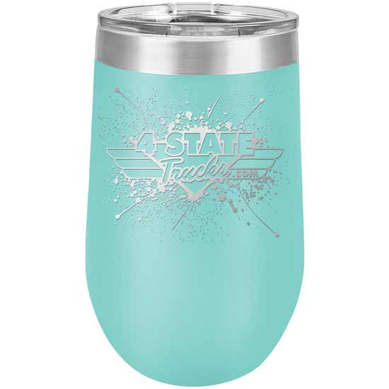 4 State Trucks 16 Oz Stainless Steel Tumbler With Lid - Teal