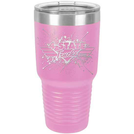 4 State Trucks 30 Oz Stainless Steel Coffee Travel Tumbler With Lid - Light Purple