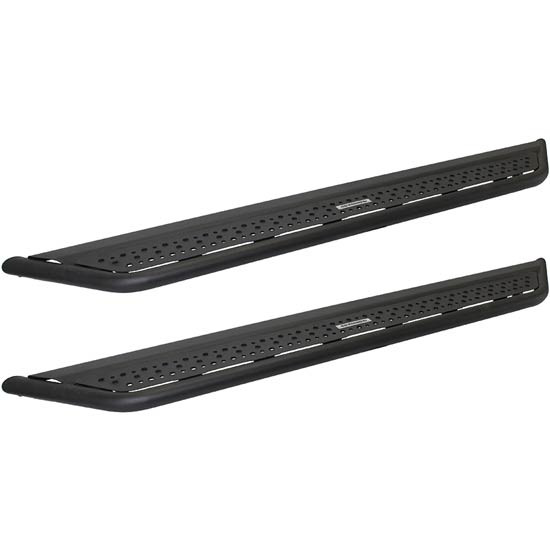Go Rhino Black Steel Dominator Side Steps And Mounting Brackets For Ford Bronco With 4 Doors