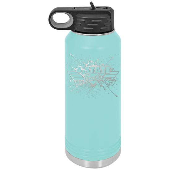 4 State Trucks 32 Oz Stainless Steel Water Bottle With Flip Top Lid - Teal