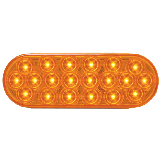 5 Inch 6. Oval Fleet Led Park Turn Clearance Light - Amber Led / Amber Lens
