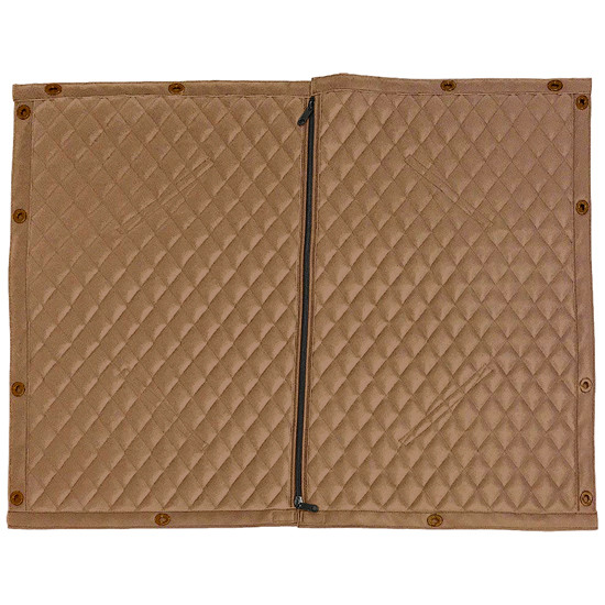 Dark Brown Quilted Vinyl Winter Front By Robert James For Peterbilt 379