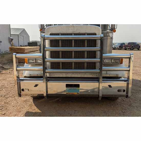 2 Inch Aluminum Standard 4 Post I-Beam Upright Bumper Grille Guard With Pipes For Peterbilt 378 SFA
