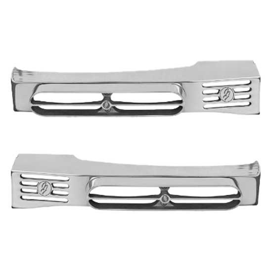 Polished Aluminum Front Fender Blinker Bar With 4 Oval Light Holes For Peterbilt 389