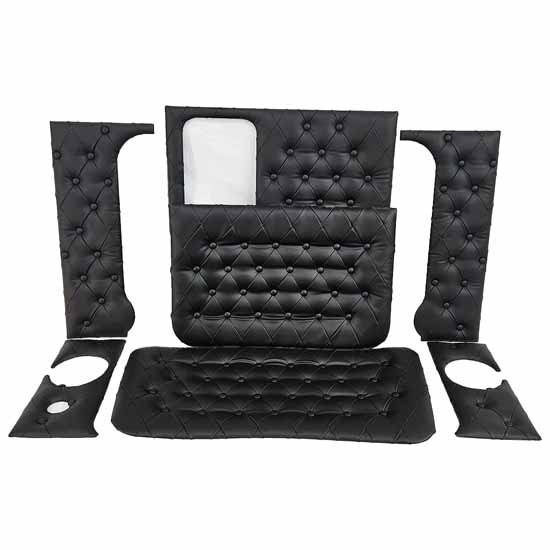 Tan 7 Piece Cab Kit With Orange Buttons For Peterbilt 2006 And Newer