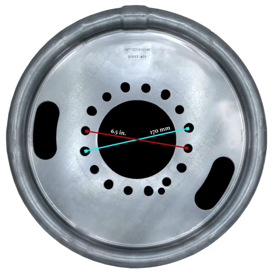 16 Inch Light Duty Steer Wheel Balancer Set- 9/ Studs, 8 Hole For Ford, Dodge And Gm 1 Ton Dually With 16-16.5 Inch Wheels