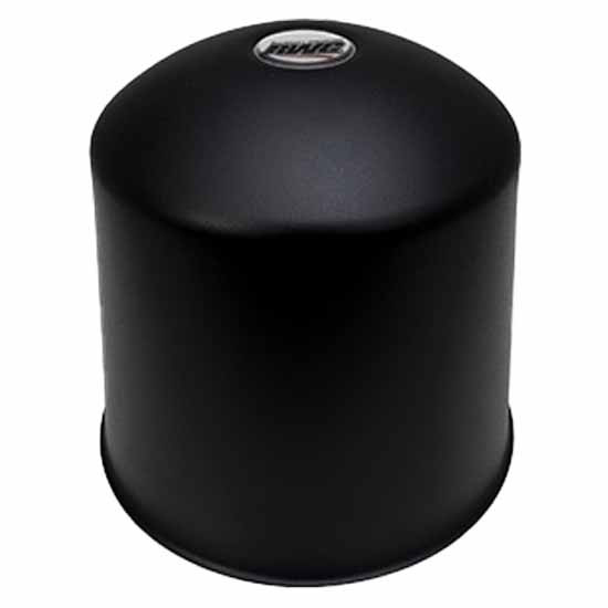 8 Inch Realwheels Stealth Black Rear High Hat With 8.25- 8.75 Inch Drive Axle, 5.75- 7.75 Inch Axle Depth, Logo And Band Clamp