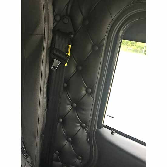 Tan 4 Piece Cab Corners With Yellow Buttons For Peterbilt 2006 And Newer