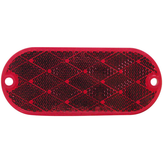 Oblong Quick Mount Reflector- Red