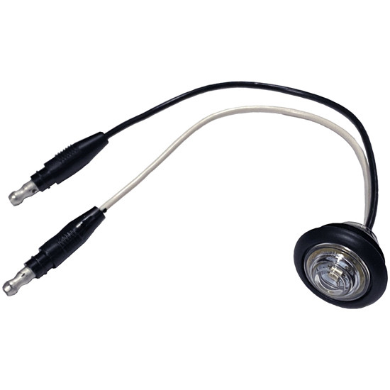 75 Inch 0. Single Diode Utility Light With 0.180 Inch Bullet Plug- White Led/ Clear Lens