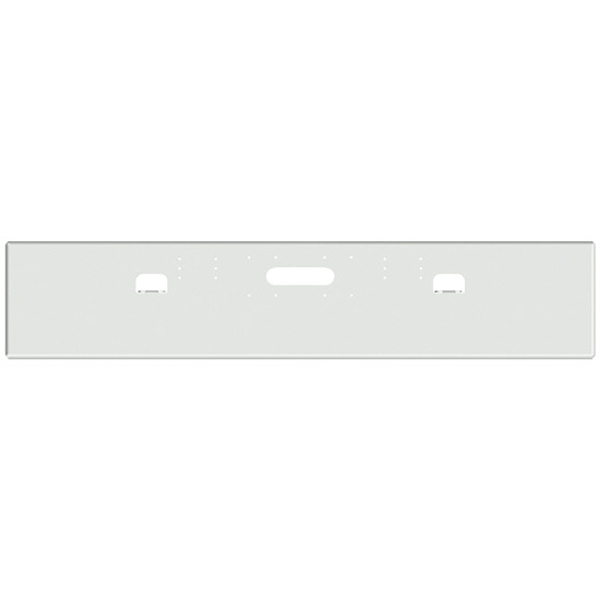 22 Inch Chrome Texas Boxed End Bumper With Tow, Step Holes For Freightliner Flc120 SFA And Flt Cabover