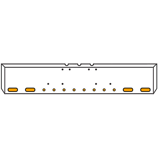 20 Inch Chrome Texas Boxed End Bumper Kit With 4 Oval, 8 Rnd 2 Inch Amber-Clear Mirage Lights With Visor For Freightliner Classic, Flc, Flt