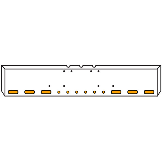 20 Inch Chrome Texas Boxed End Bumper Kit With 6 Oval, 6 Rnd 2 Inch Amber-Clear Mirage Lights With Visor For Freightliner Classic, Flc, Flt