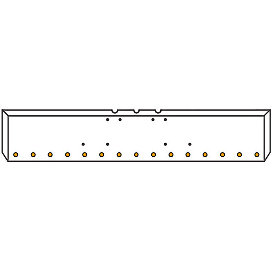 20 Inch Chrome Texas Boxed End Bumper Kit With Mounting And Amber-Amber Fleet Standard Lights With Visor For Freightliner Classic, Flc, Flt