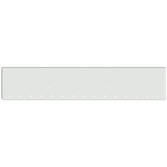 20 Inch Chrome Texas Boxed End Bumper With 15 Rnd 3/4 Inch. 2 Bulls Eye End Light Holes For Freightliner