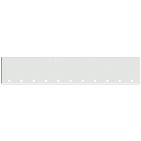 20 Inch Chrome Texas Boxed End Bumper With 11 M3 Light Holes For Freightliner