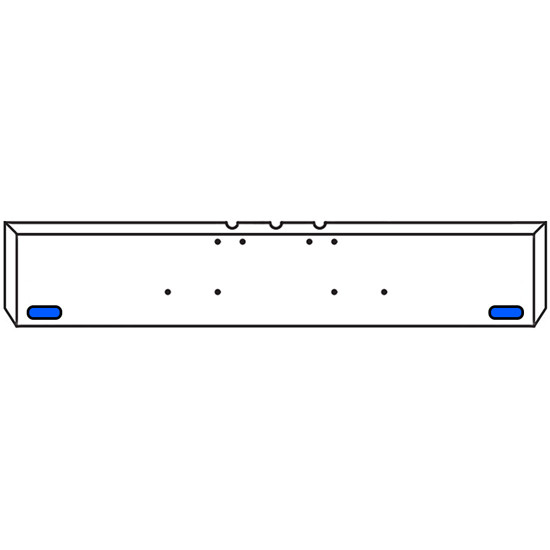 18 Inch Chrome Texas Boxed End Bumper Kit With Mount Holes And 2 Oval Amber-Blue Dual Revolution Lights With Visor For Freightliner Classic 120 / Xl, Flc, Flt