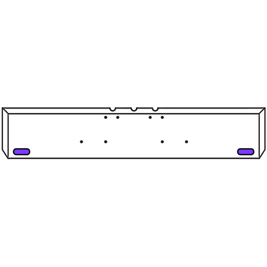 18 Inch Chrome Texas Boxed End Bumper Kit With Mount Holes And 2 Oval Amber-Purple Dual Revolution Lights With Visor For Freightliner Classic 120 / Xl, Flc, Flt
