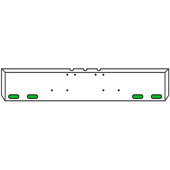 18 Inch Chrome Texas Boxed End Bumper Kit With Mount Holes And 4 Oval Amber-Green Dual Revolution Lights For Freightliner Classic 120 / Xl, Flc, Flt