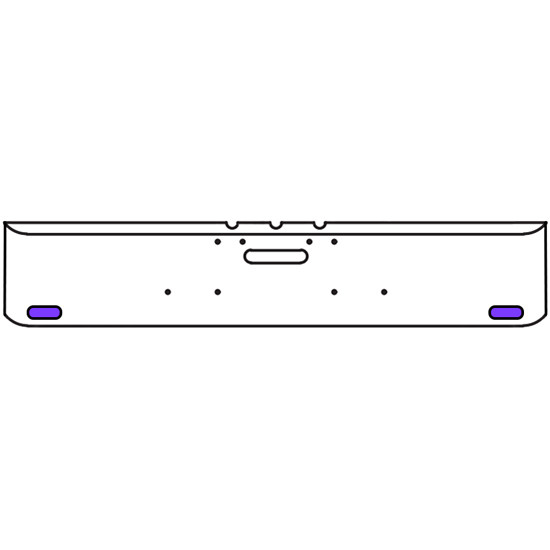 18 Inch Chrome Texas Square Bumper Kit With 2 Oval Lights