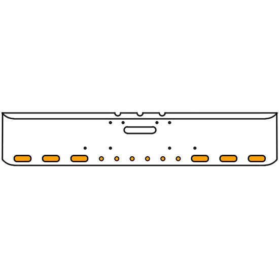 20 Inch Chrome Texas Square Bumper Kit With 6 Oval Lights And 6 Round Lights