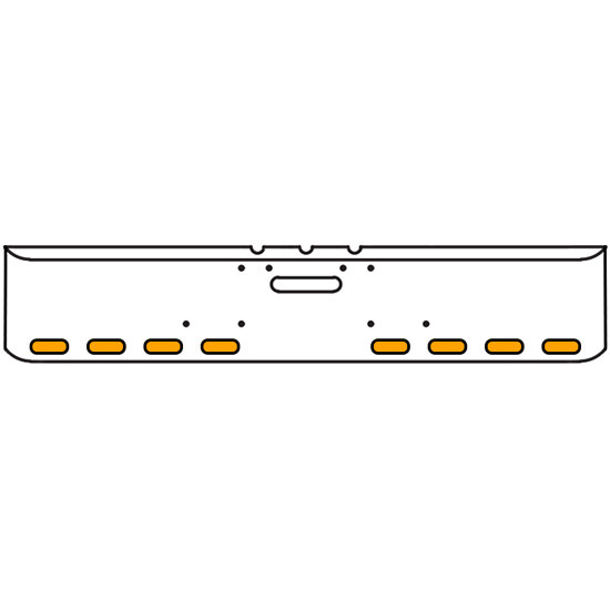 20 Inch Chrome Texas Square Bumper Kit With 8 Oval Lights