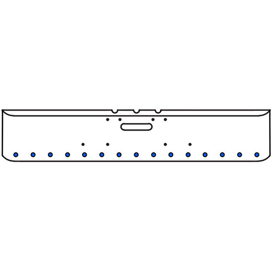 20 Inch Chrome Texas Square Bumper Kit With 15 Round Lights