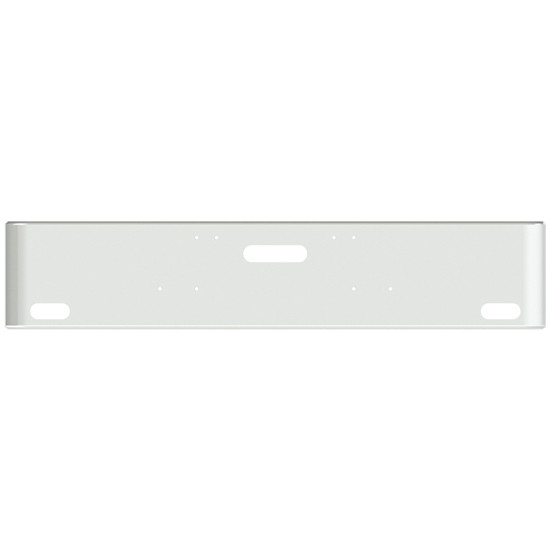 22 Inch Chrome Texas Rolled End Bumper With 2 Oval Light Holes For Freightliner Classic, Flc And Coe 1984-1999