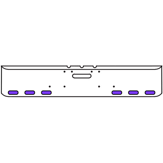 22 Inch Chrome Texas Square Bumper Kit With 6 Oval Lights