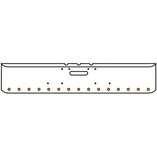 22 Inch Chrome Texas Square Bumper Kit With 15 Round Lights