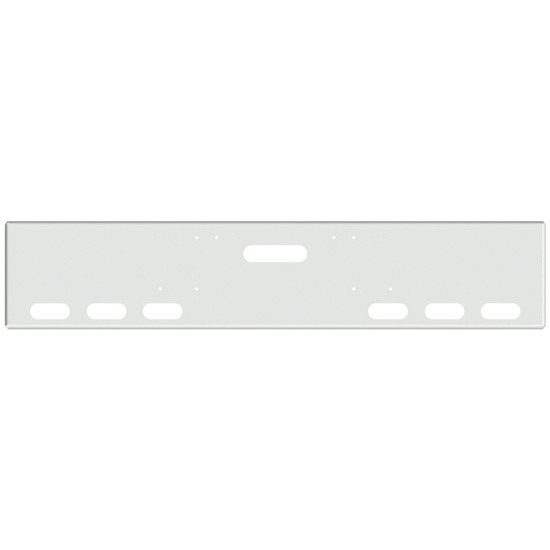 22 Inch Chrome Texas Boxed End Bumper With 6 Oval Light Holes For Freightliner Classic, Flc And Coe 1984-1999