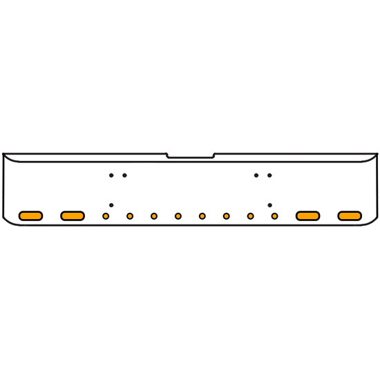 18 Inch Chrome Texas Square Bumper Kit With 4 Oval Lights And 8 Round Lights