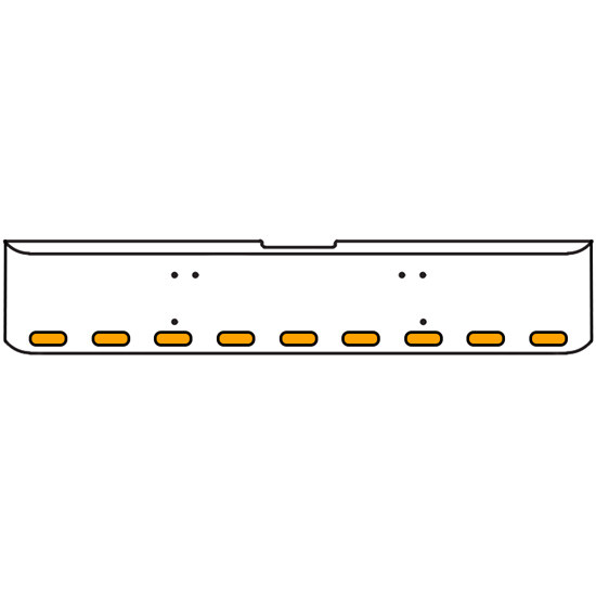18 Inch Chrome Texas Square Bumper Kit With 9 Oval Lights