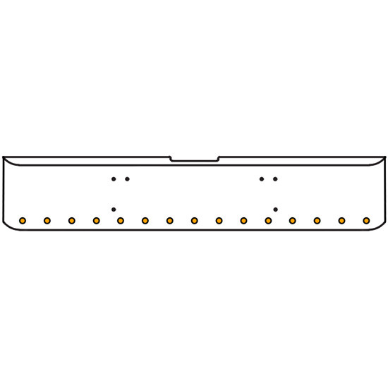 18 Inch Chrome Texas Square Bumper Kit With 15 Round Lights