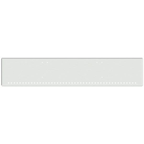 18 Inch Chrome Texas Boxed End Bumper With 45 Rnd 3/4 Inch Light Holes For Freightliner Coronado New Style, 122 Sd SFA